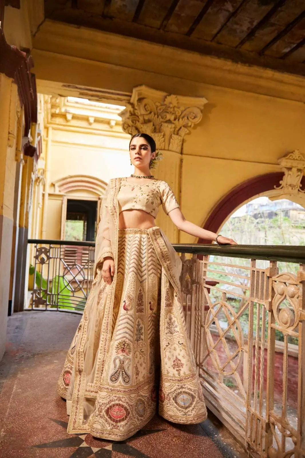 RP Dalmia gold embroidered lehenga
